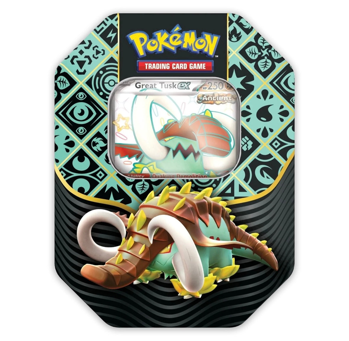 Pokemon TCG: Scarlet & Violet - Paldean Fates Tin (4 Boosters) : Shiny Iron Treads ex