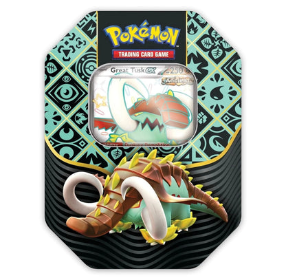 Pokemon TCG: Scarlet & Violet - Paldean Fates Tin (4 Boosters) : Shiny Iron Treads ex