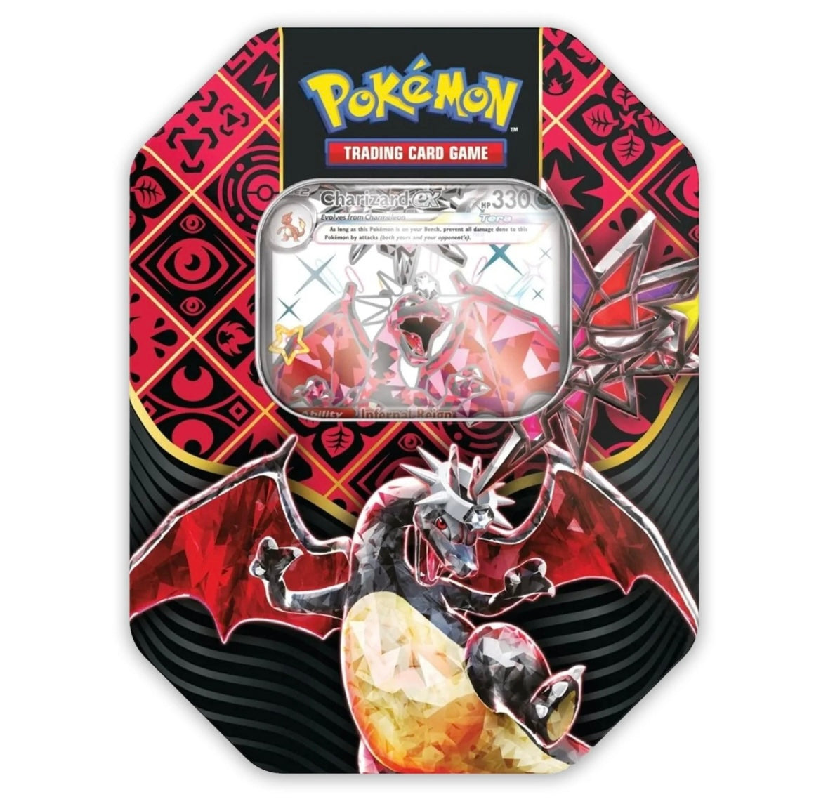 Scarlet & Violet 4.5 Paldean Fates Tin Charizard Pokemon Trading Cards