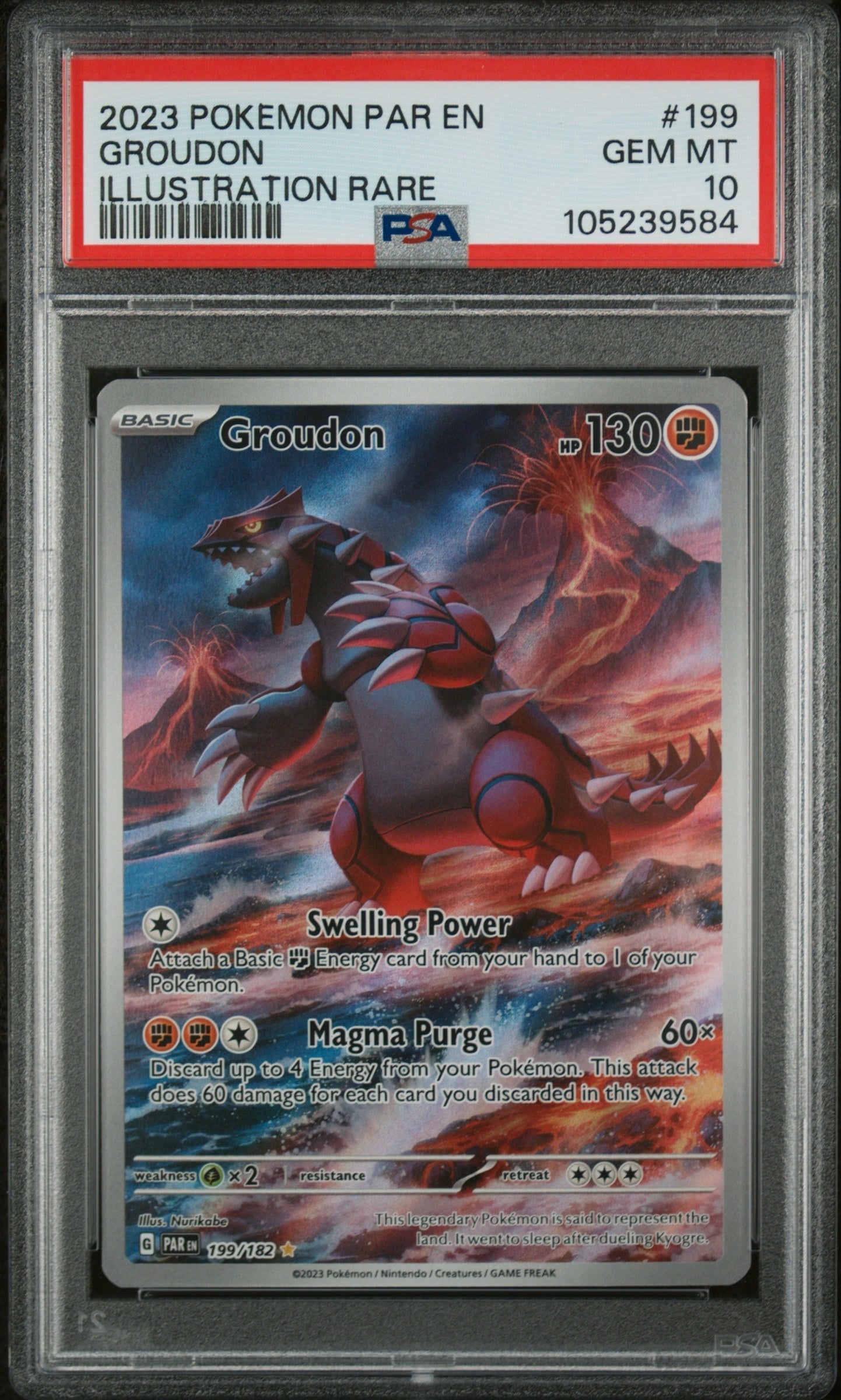 PSA 10 GROUDON ILLUSTRATION RARE #199