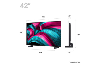 LG OLED42C55LA 42" OLED evo AI C5 4K Smart TV