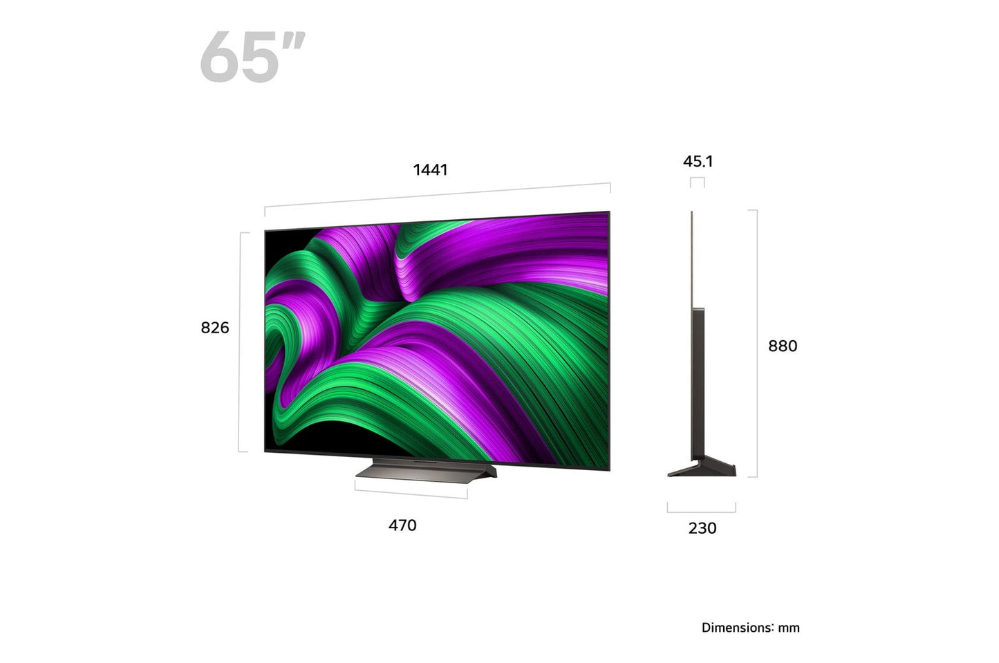 LG OLED65C56LB 65" OLED evo AI C5 4K Smart TV