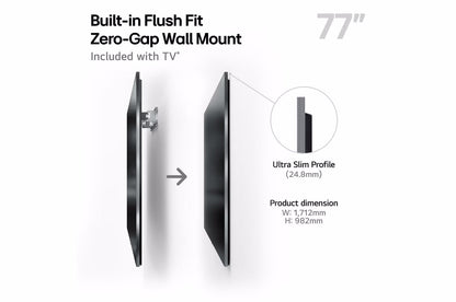 LG OLED77G54LW 77" OLED evo AI G5 4K Smart TV - Wall mount version