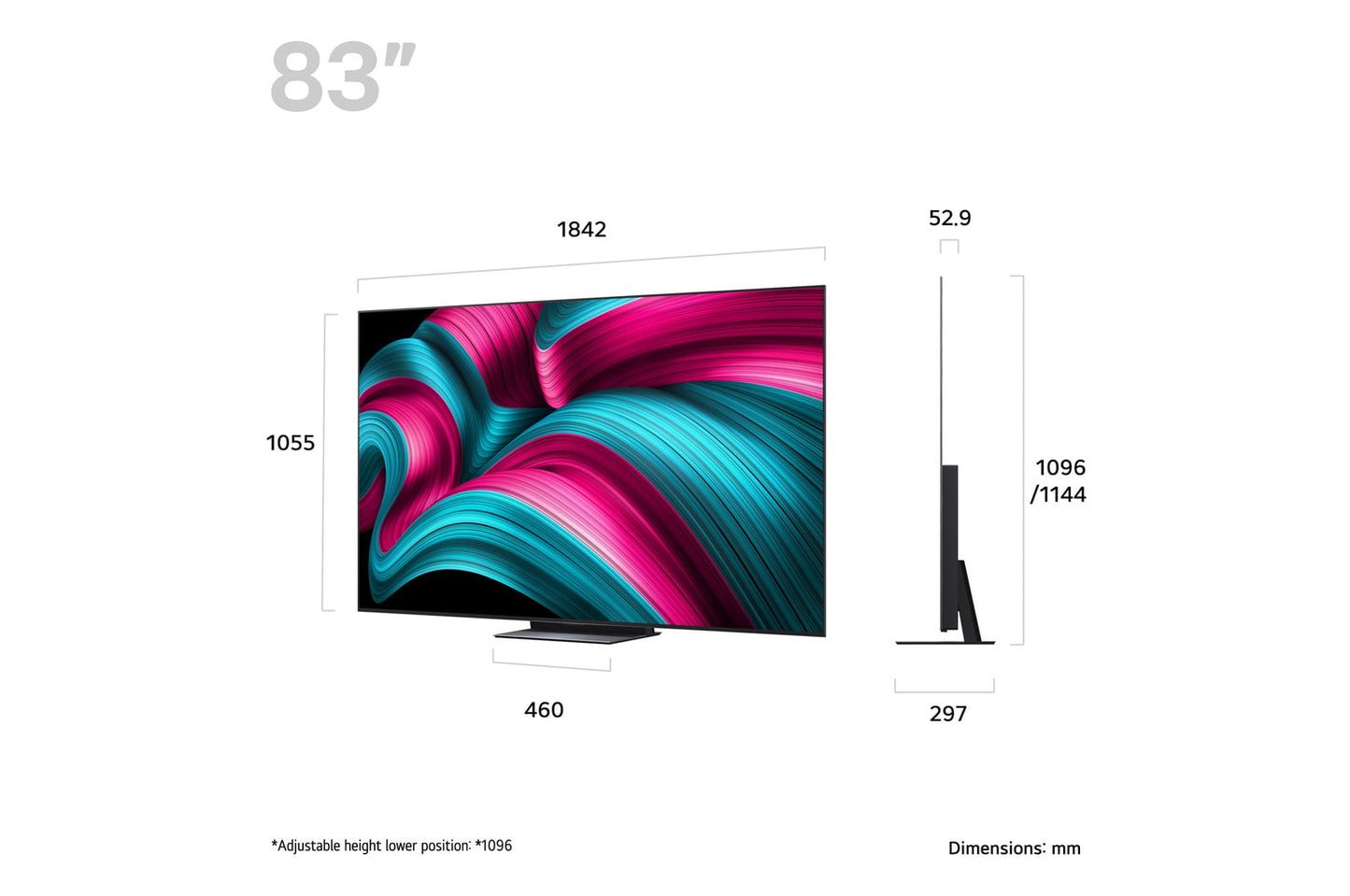 LG OLED83C54LA 83" OLED evo AI C5 4K Smart TV