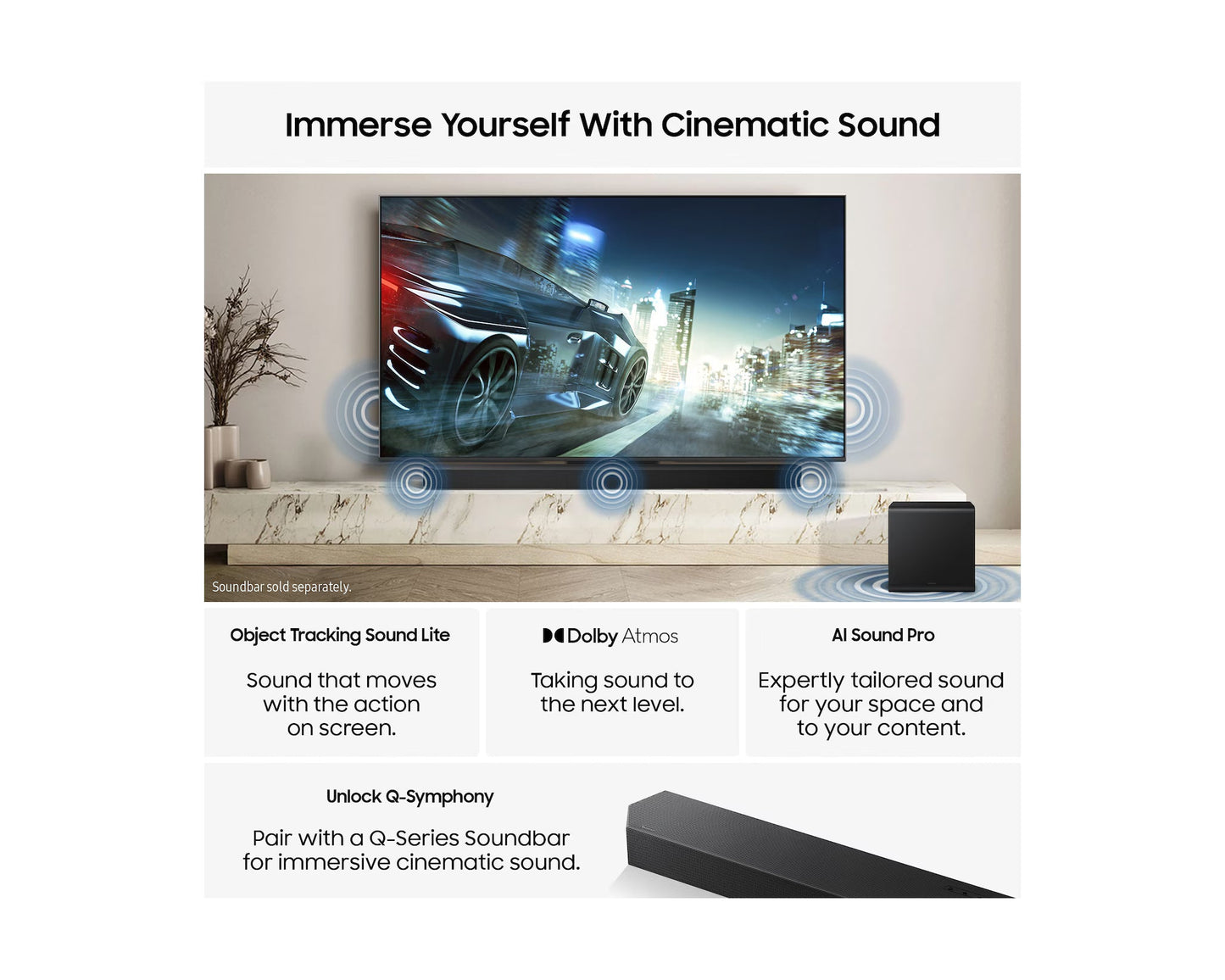 Samsung QE100QN80F 100" Neo QLED QN80F Mini LED HDR 4K Ultra HD Smart AI TV