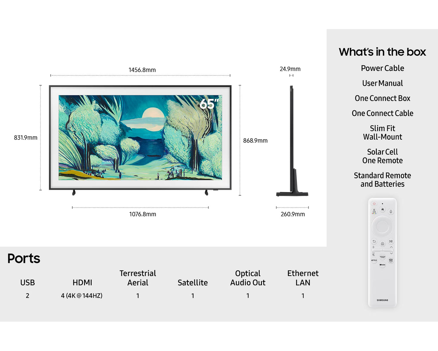 Samsung QE65LS03F 65" The Frame QLED 4K Vision AI Smart TV