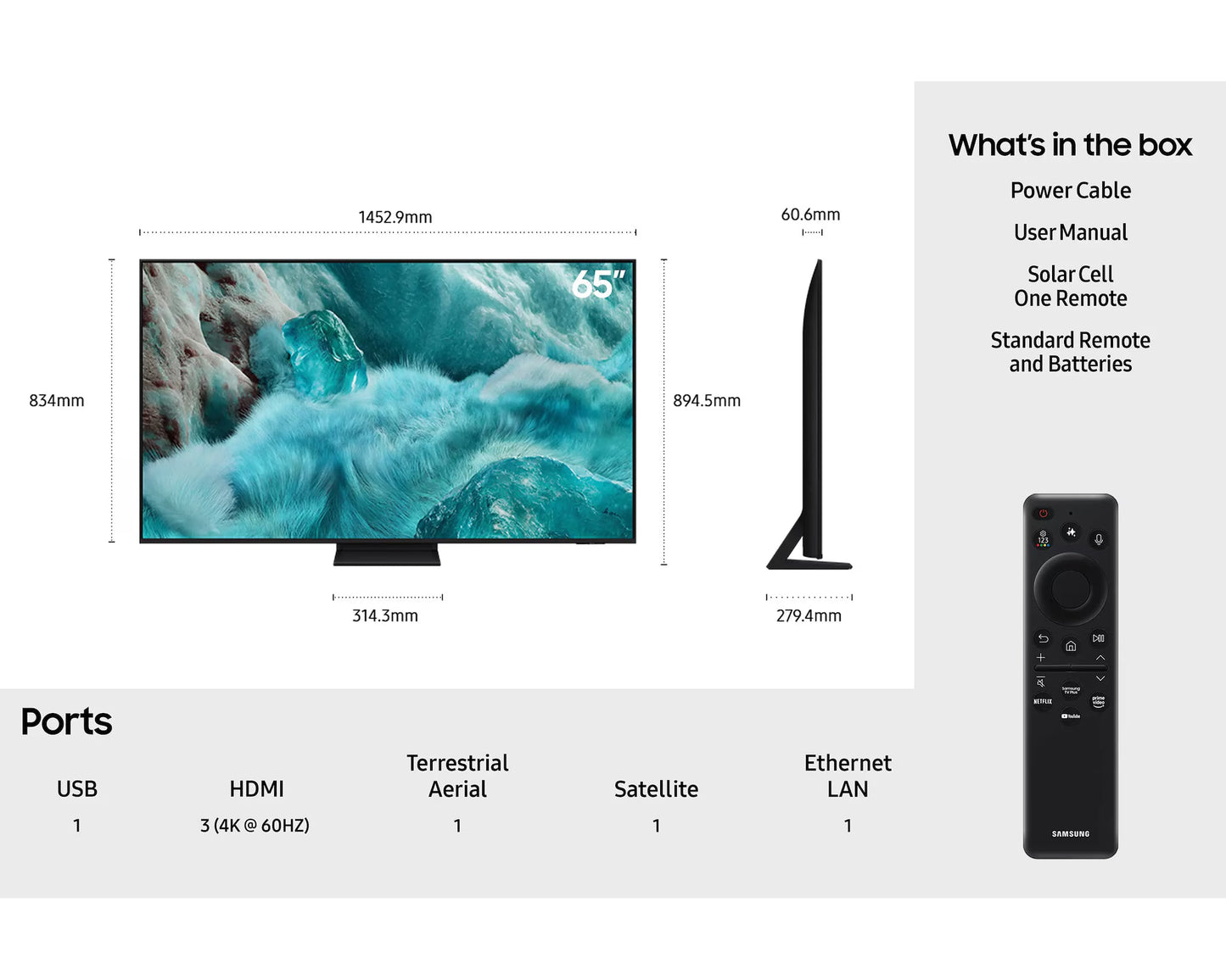 Samsung QE65Q7F5A 65" QLED Q7F5A HDR 4K Ultra HD Smart AI TV
