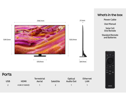 Samsung QE98QN93F 98" Neo QLED QN93F Mini LED HDR 4K Ultra HD Smart AI TV