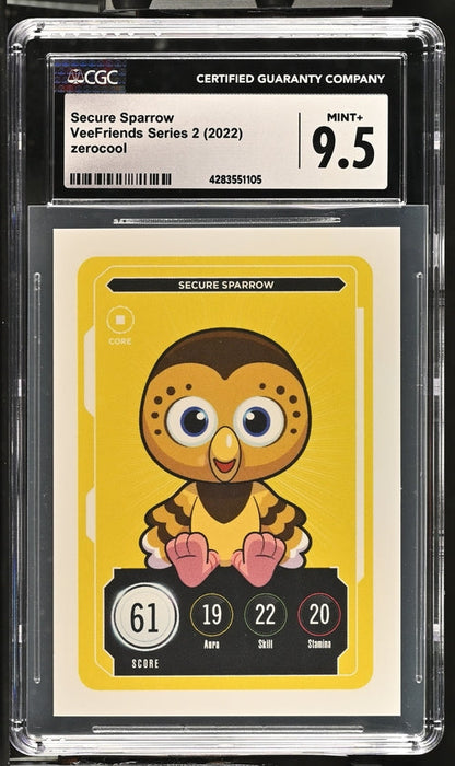 VeeFriends Secure Sparrow ZeroCool VeeFriends Series 2 2022 CGC9.5 Gary Vaynerchuk Originally Owned