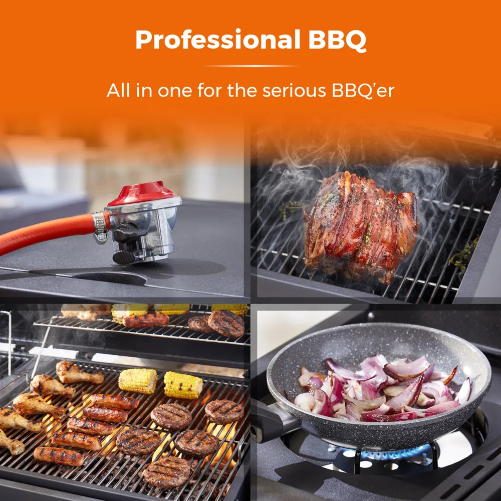Tower Ignite Multi XL Grill Gas BBQ and Side Burner with Protective Cover T978507