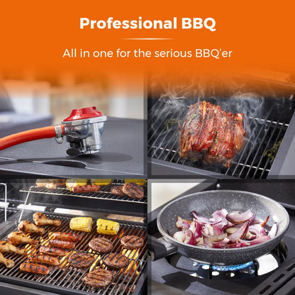 Tower Ignite Multi XL Grill Gas BBQ and Side Burner with Protective Cover T978507