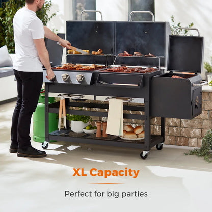 Tower Ignite Multi XL Grill Gas BBQ and Side Burner with Protective Cover T978507