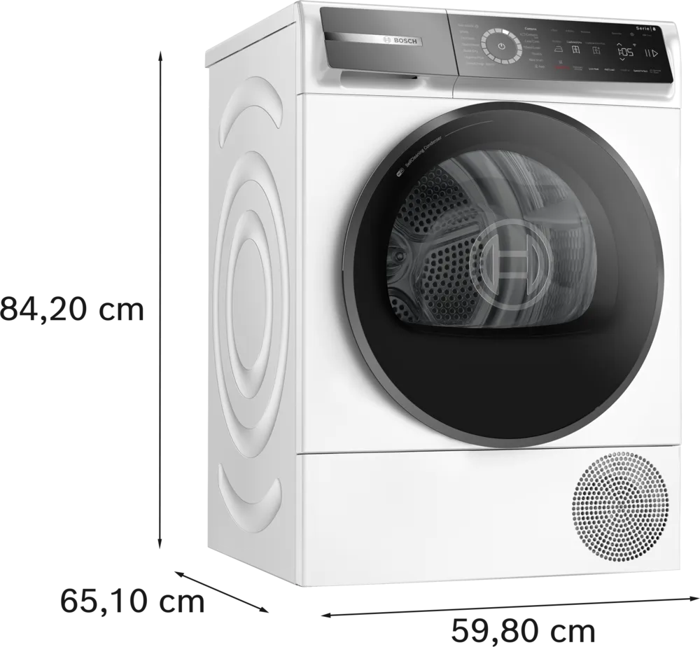 Bosch Series 8, Heat pump tumble dryer, 9 kg