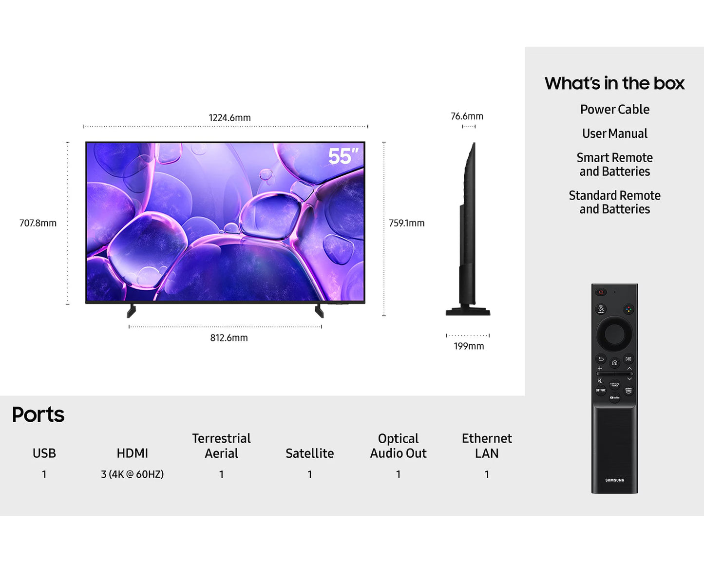 Samsung UE55U8020F 55" LED HDR 4K Ultra HD Smart TV