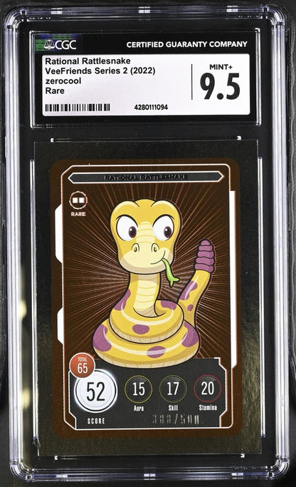 VeeFriends Rational Rattlesnake ZeroCool Rare /500 VeeFriends Series 2 2022 CGC9.5 Gary Vaynerchuk Originally Owned